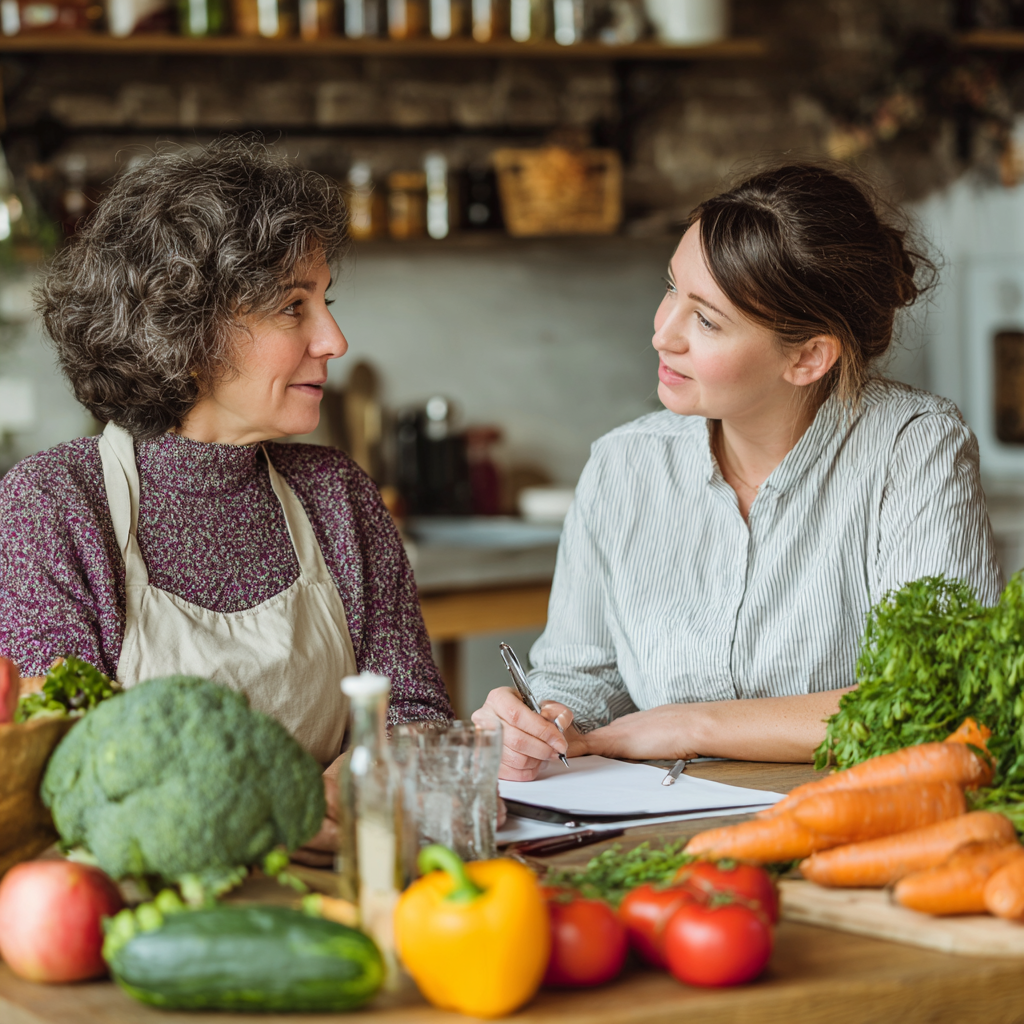 Ukrainian office workers enjoying healthy lunch break with nutritious meals
